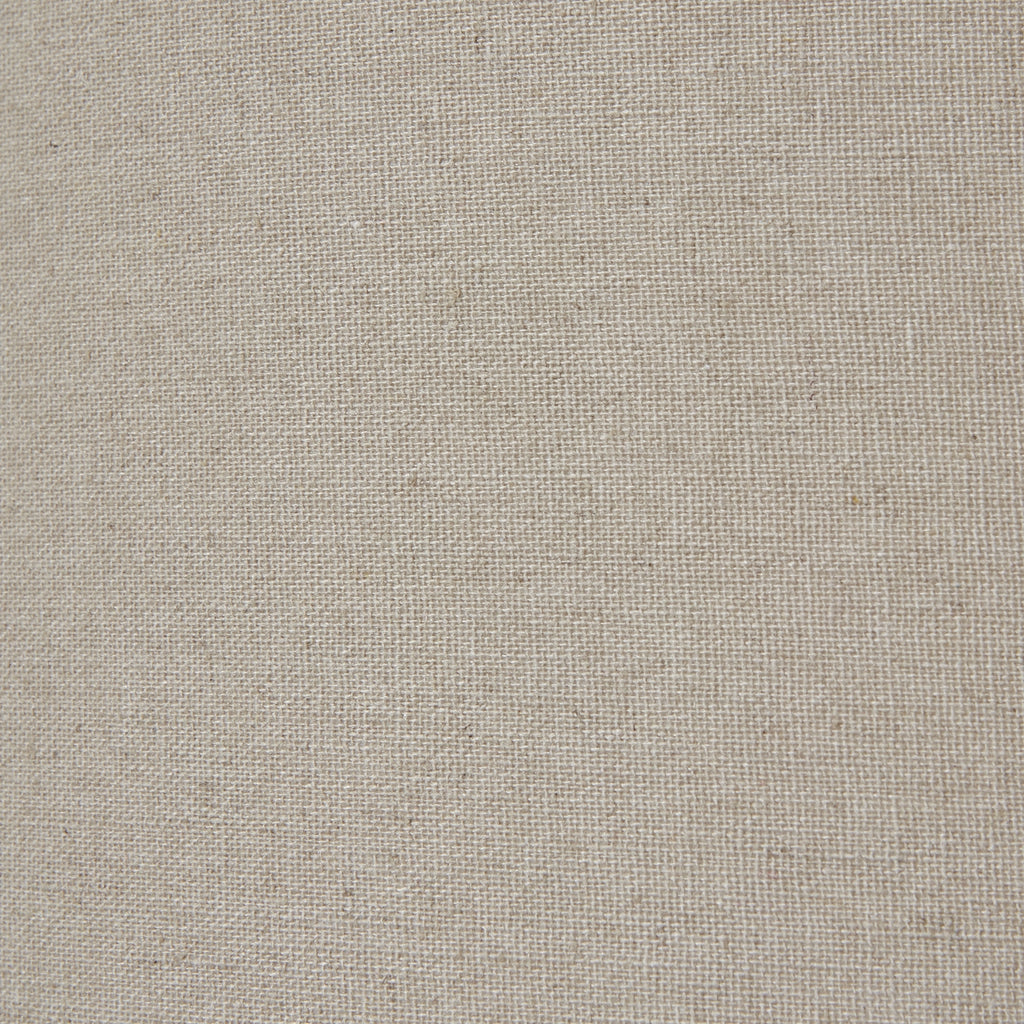 Squat White Beaded Ceramic Lamp With Linen Shade