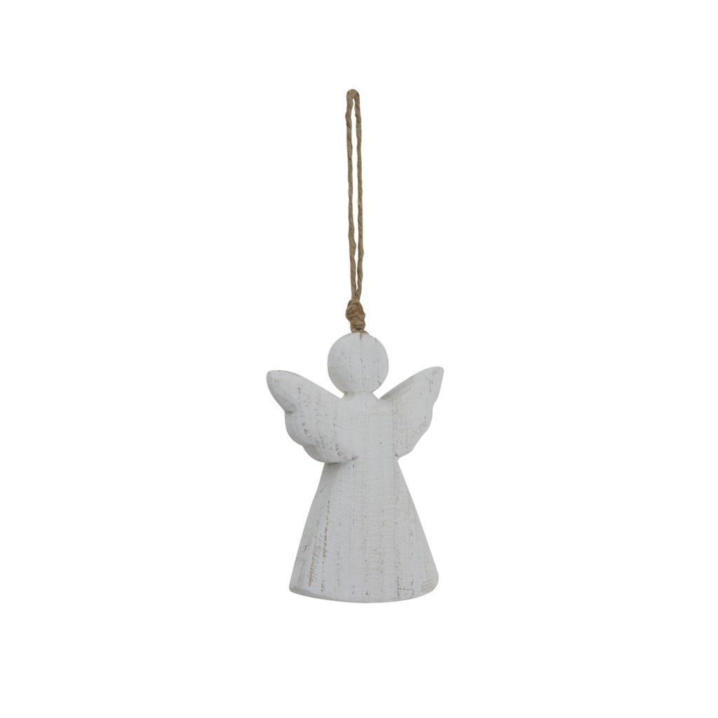 Whitewashed Rustic Hanging Angel