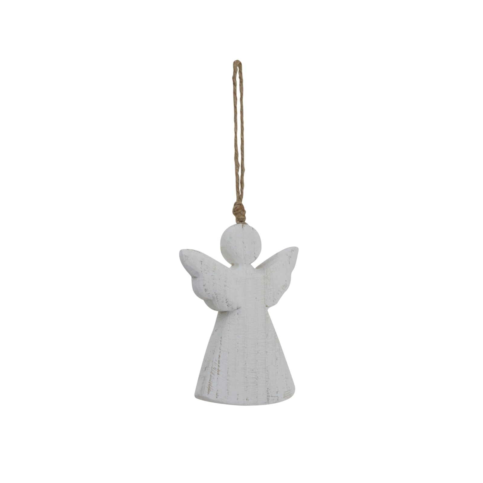 Whitewashed Rustic Hanging Angel