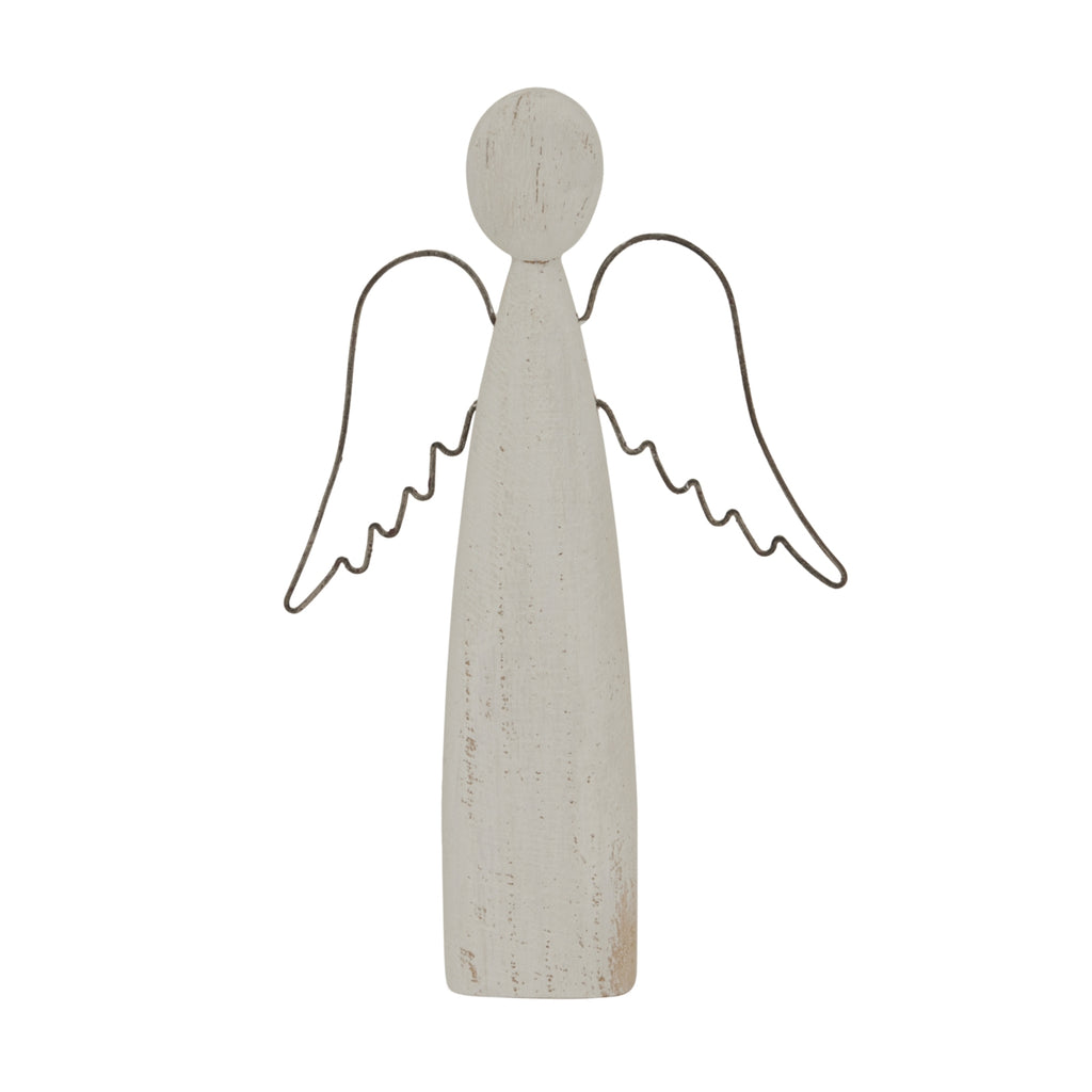 Whitewashed Rustic Standing Angel