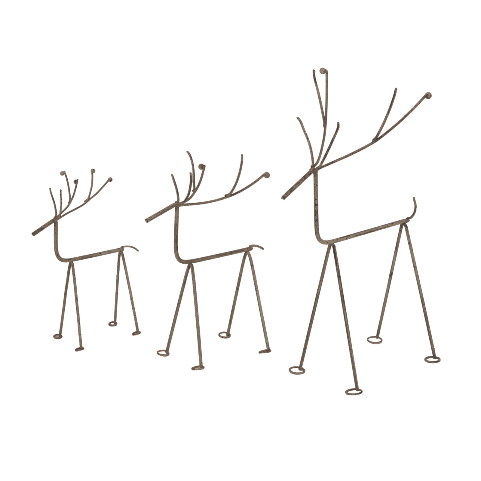 Rustic Metal Reindeer On Stand