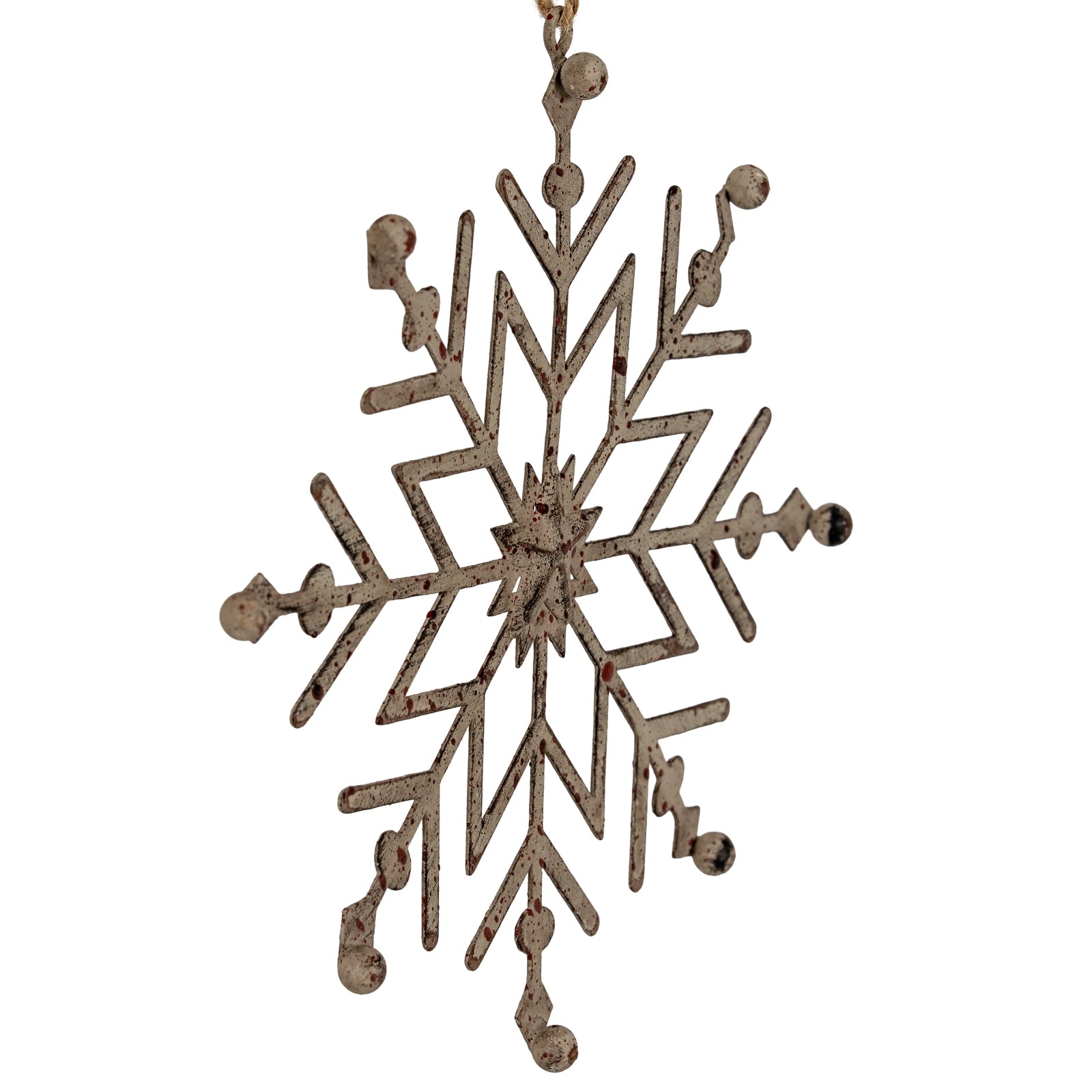 Rustic Hanging Ice Snowflake Decoration