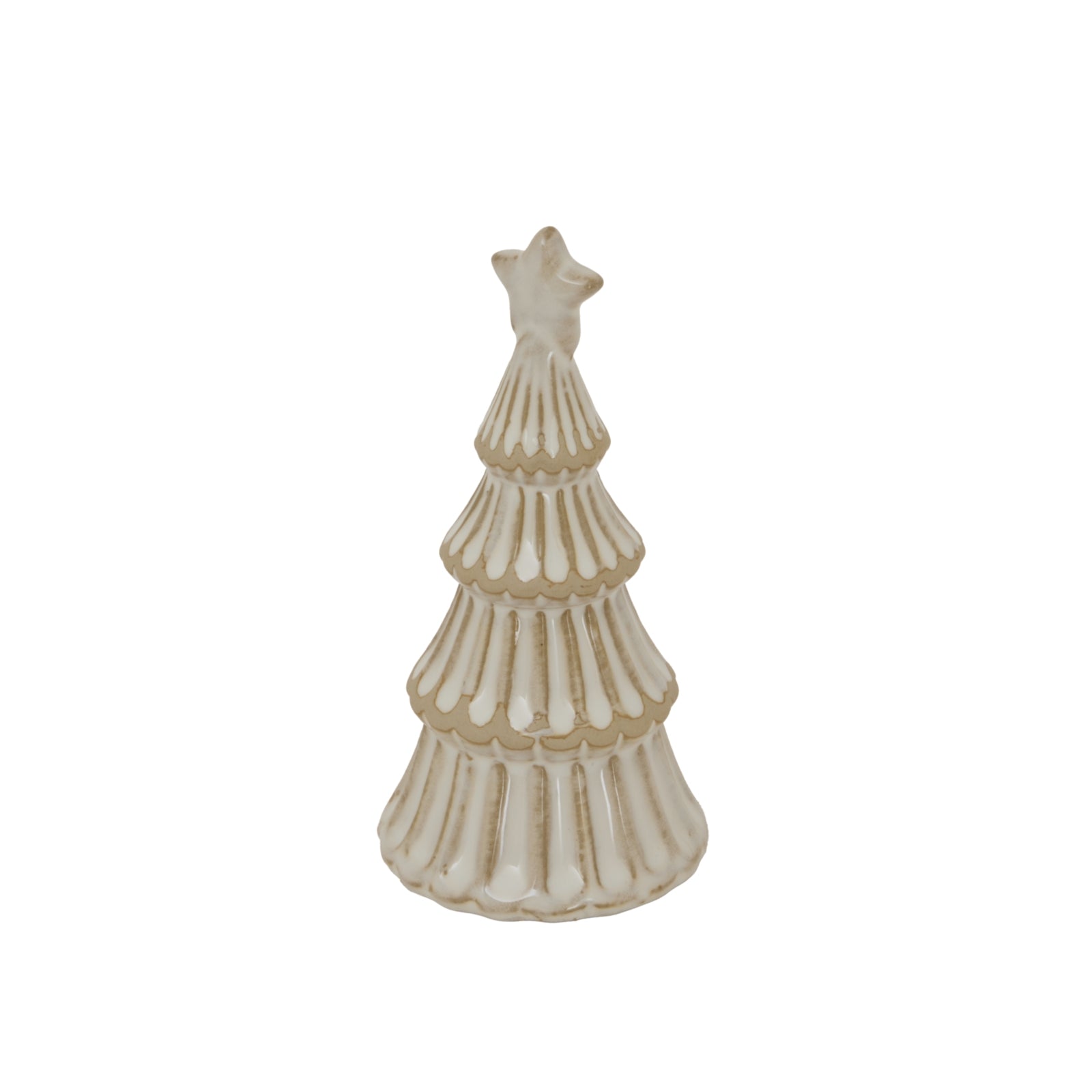 Alora Ceramic Snowy Layered Tree With Star