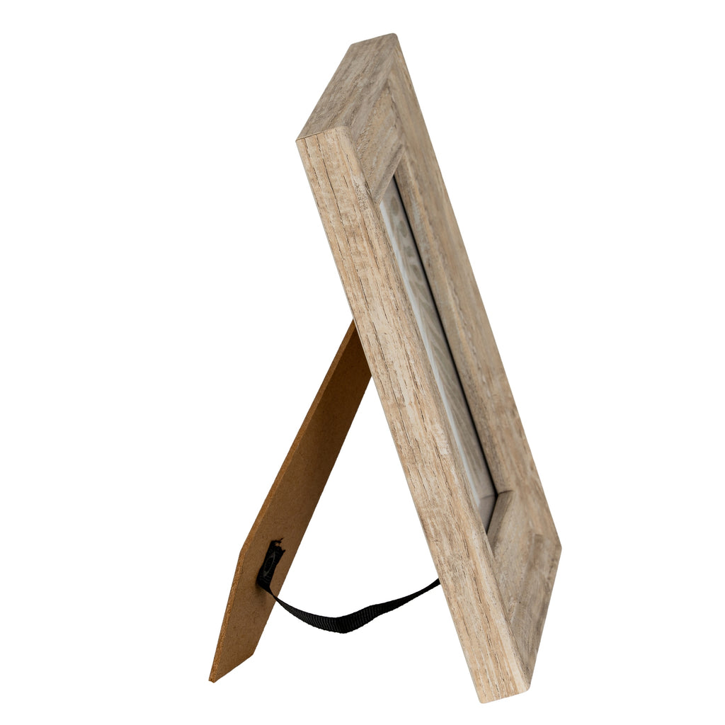 Small Conical Wicker Lantern With Glass Holder & LED Lights