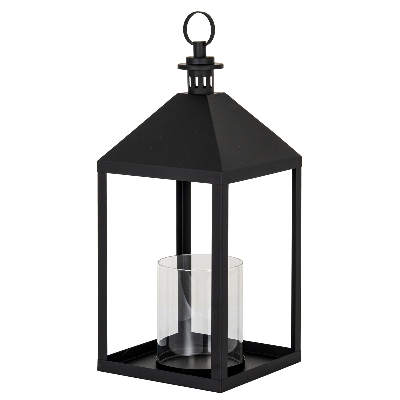 Astra Large Lantern With Glass Candle Holder