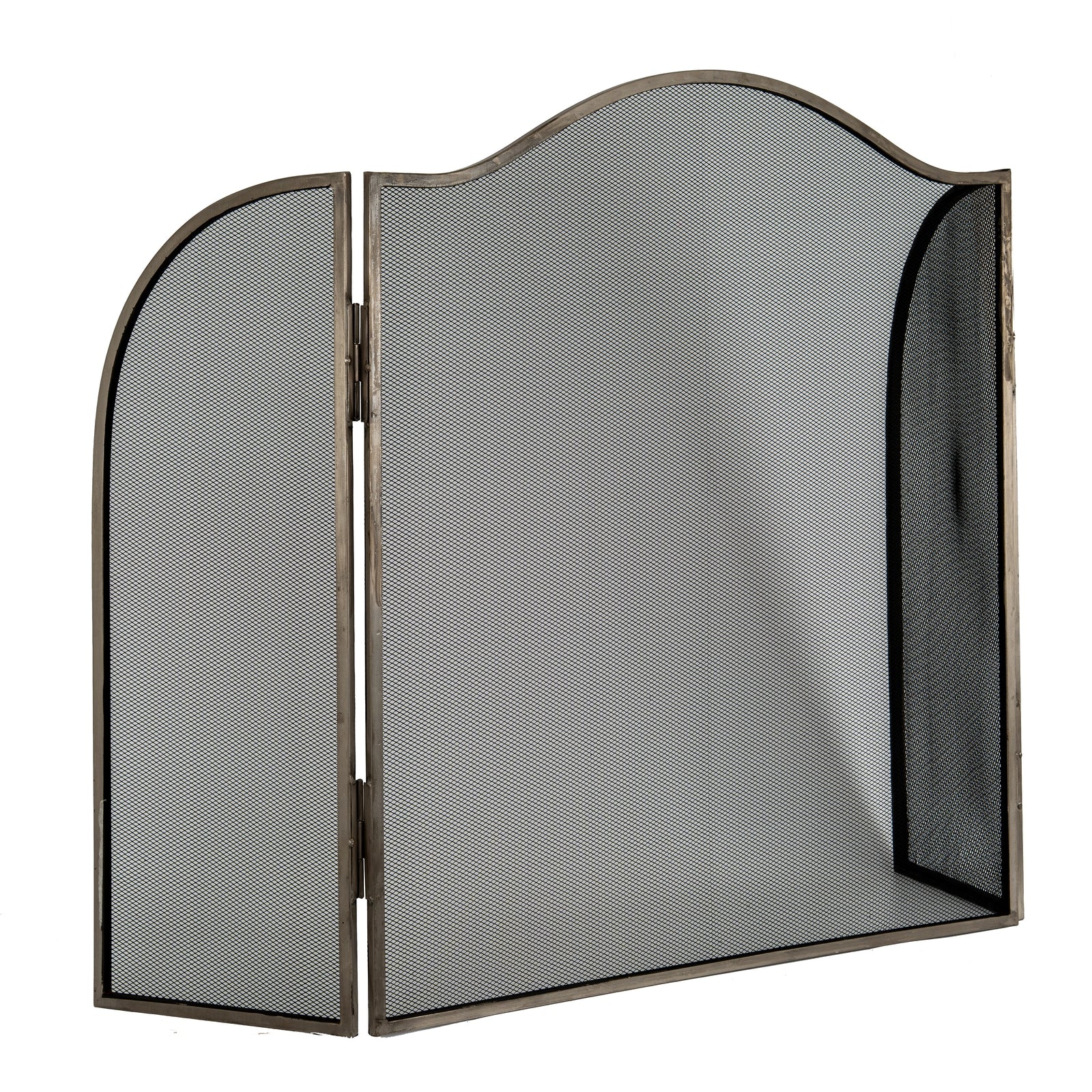 Antiqued Silver Large  Fire Screen