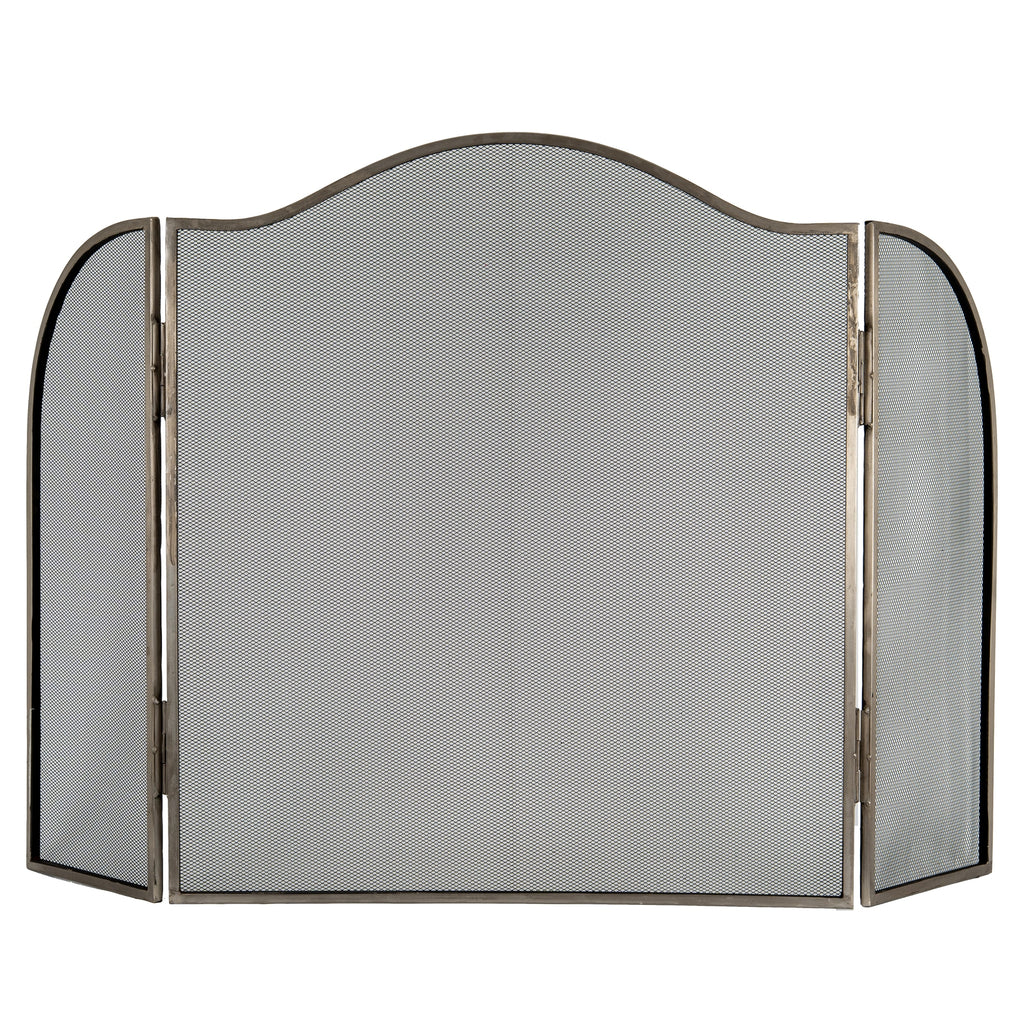 Antiqued Silver Large  Fire Screen
