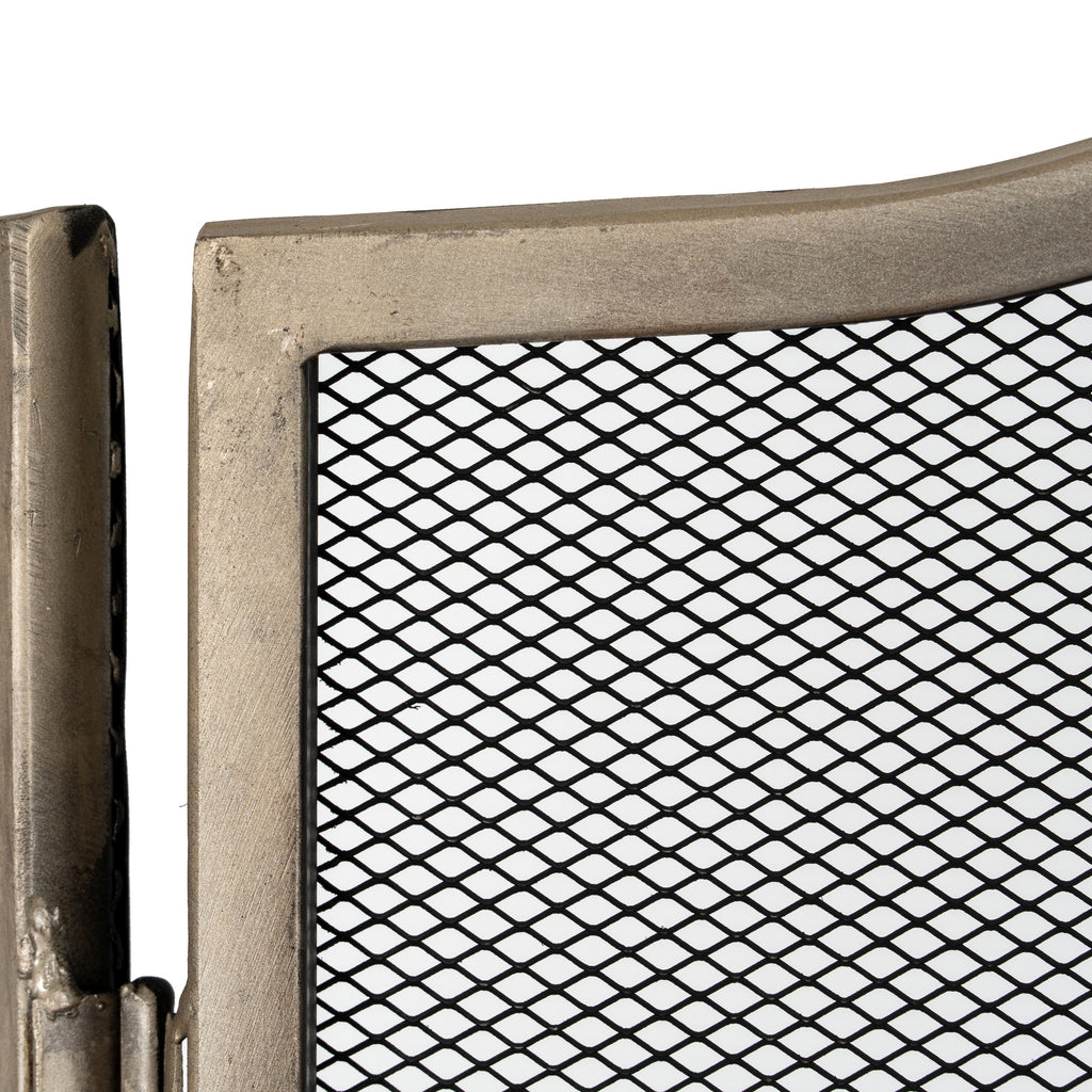 Antiqued Silver Fire Screen