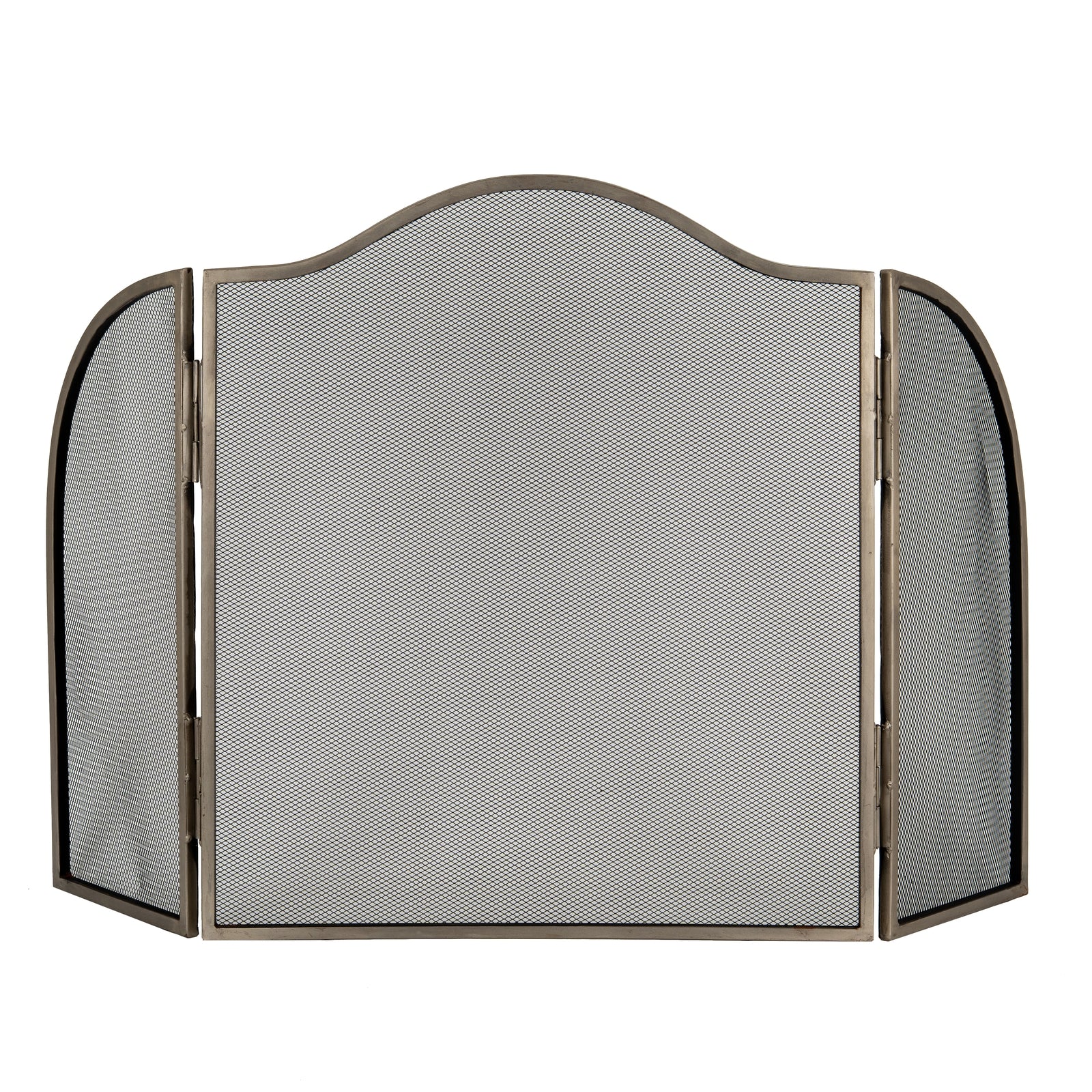 Antiqued Silver Fire Screen