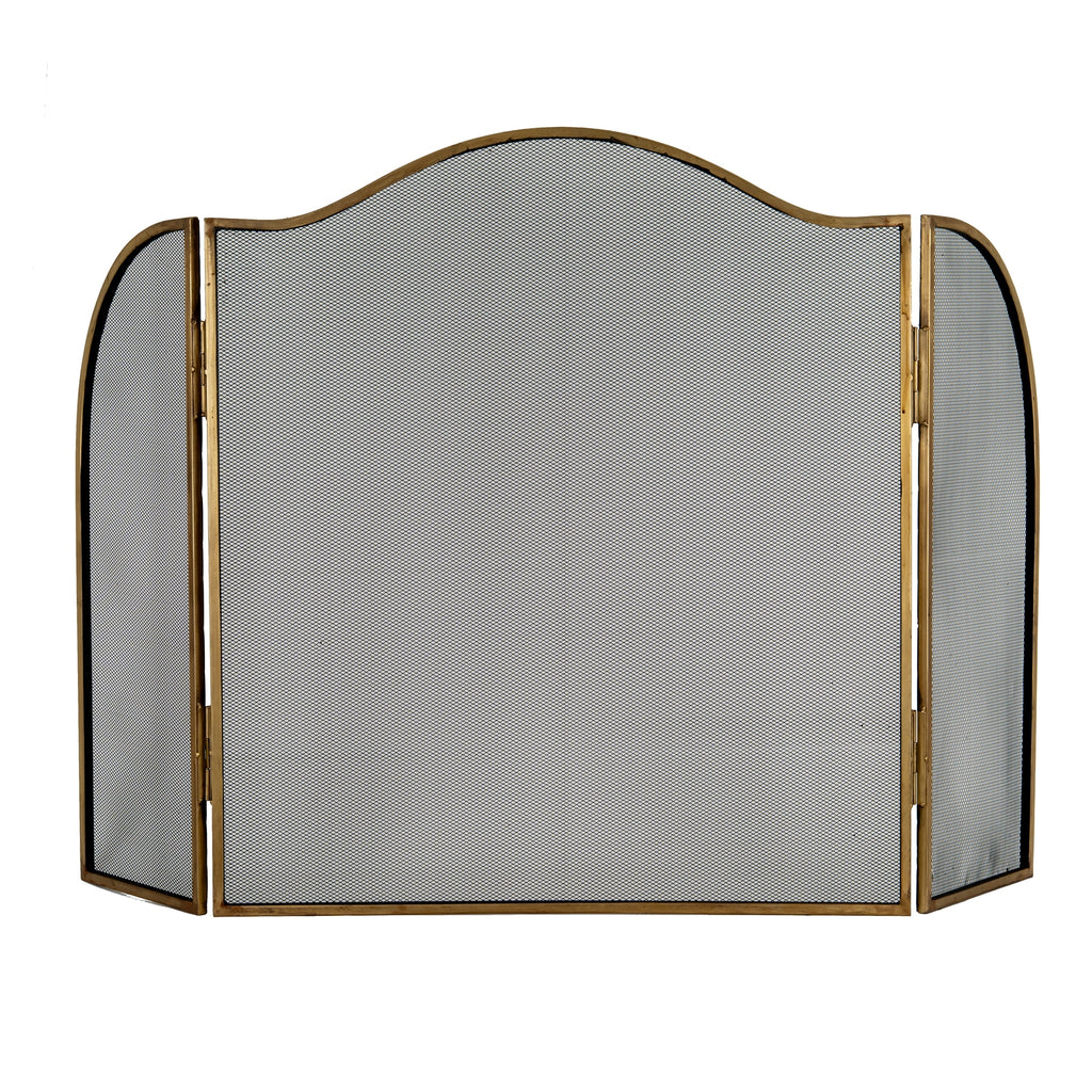 Antiqued Brass Large  Fire Screen