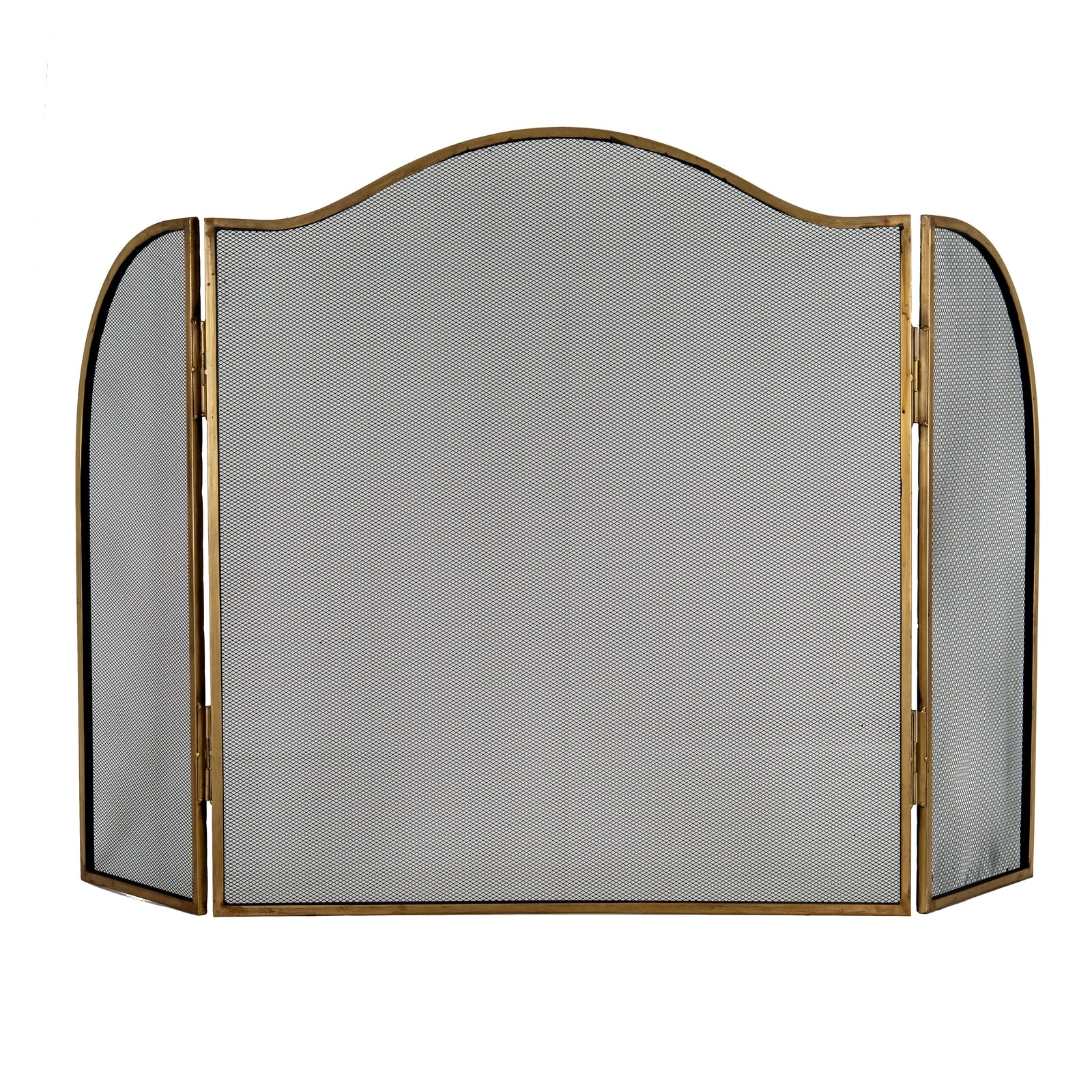 Antiqued Brass Large  Fire Screen
