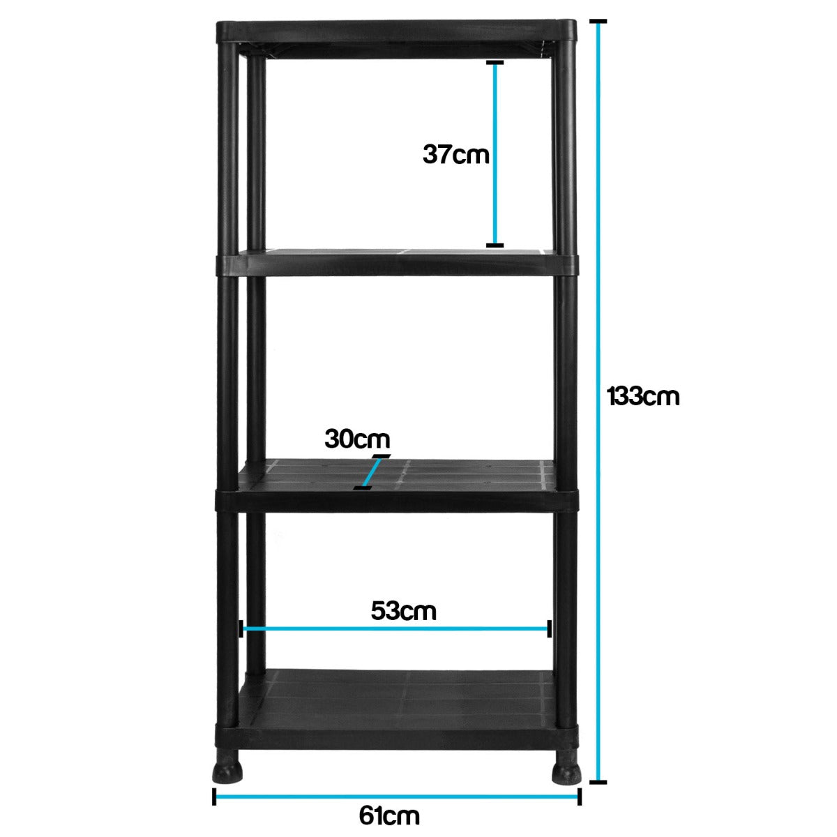 4 Tier Garage Shelves - Set of 3
