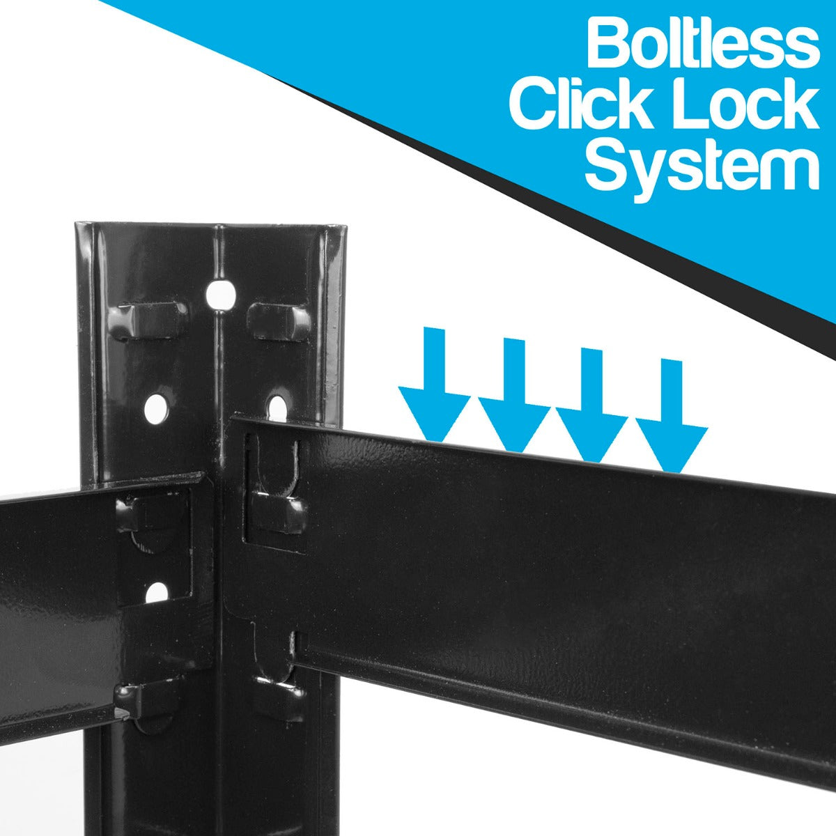 Boltless Garage Shelving Rack - Black