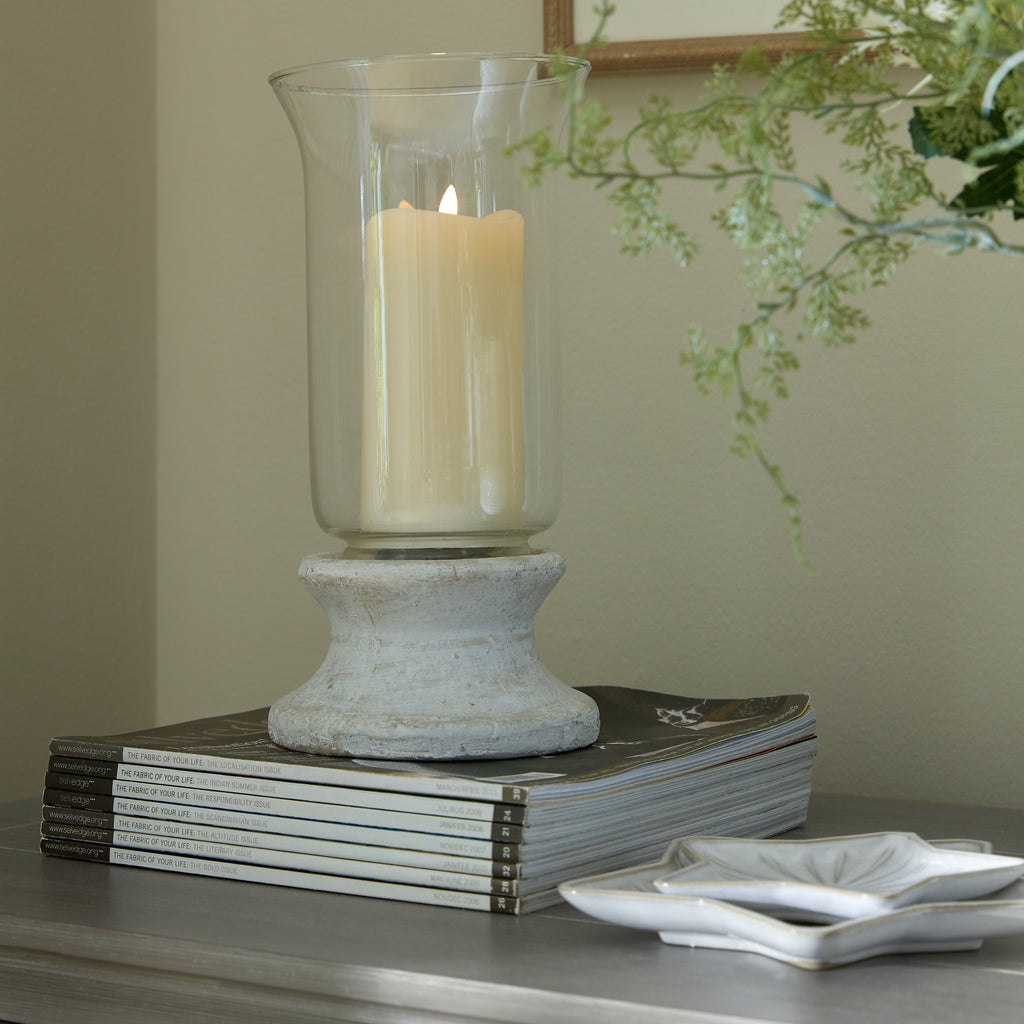 Stone Based Hurricane Lantern