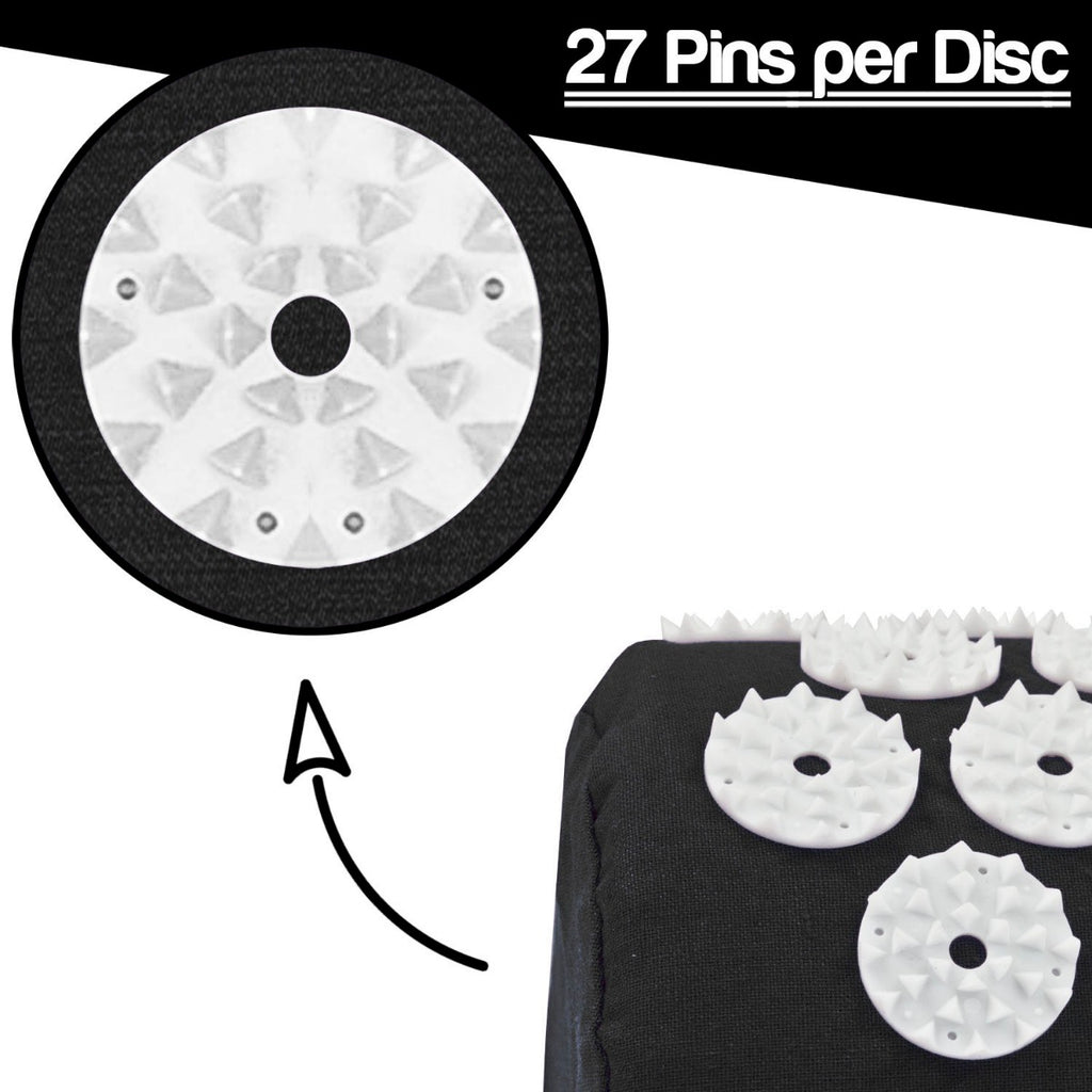 Acupressure Mat, Pillow and Ball Set - Black