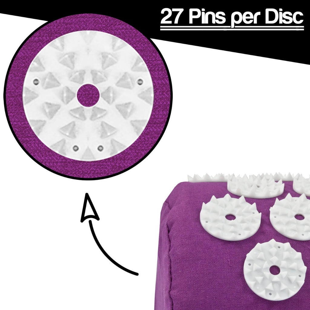 Acupressure Mat, Pillow and Ball Set - Purple