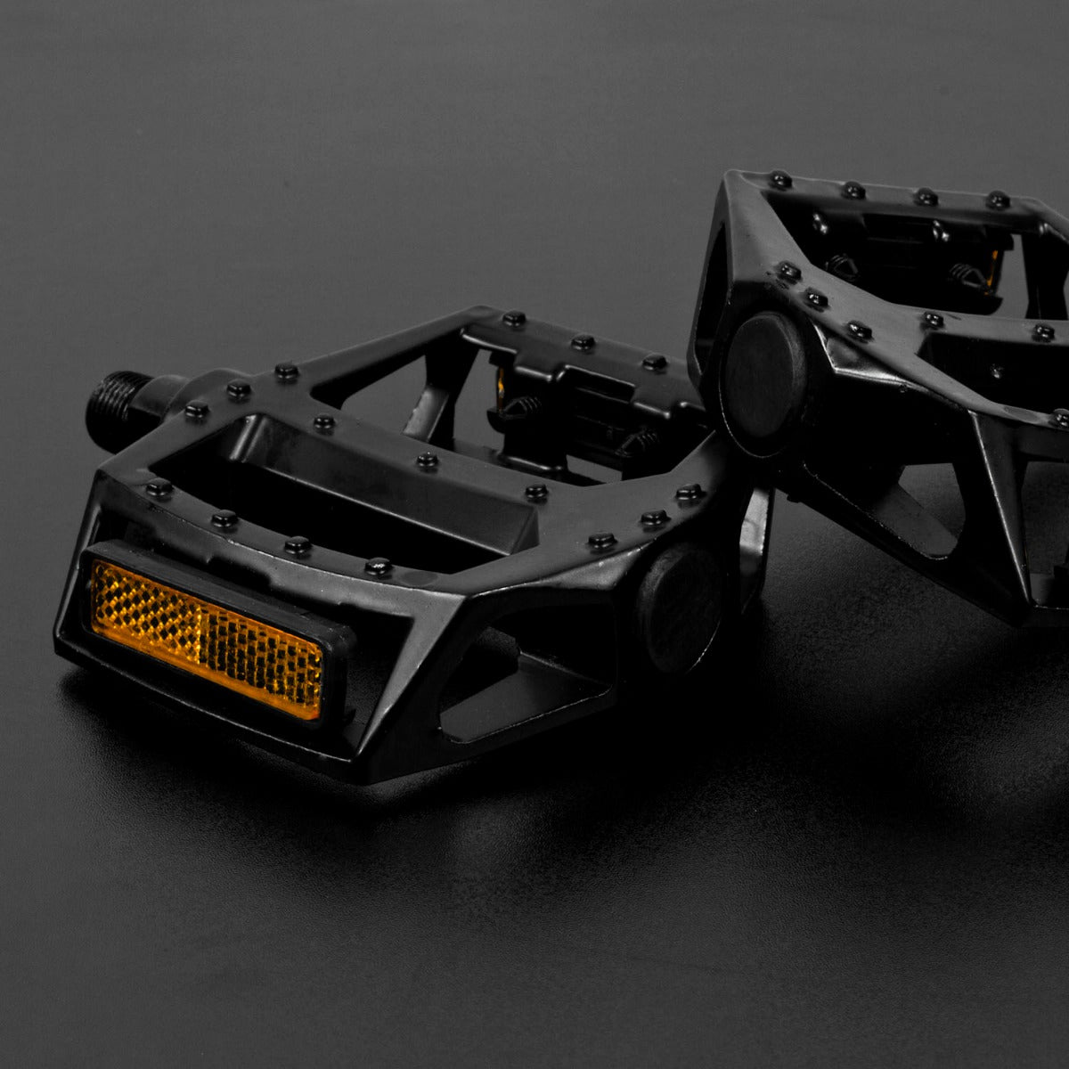 Flat Platform Bicycle Pedals - Black