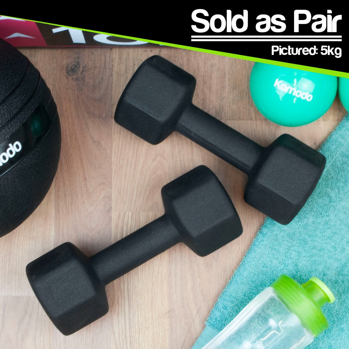 2x 0.5kg Neoprene Dumbbells