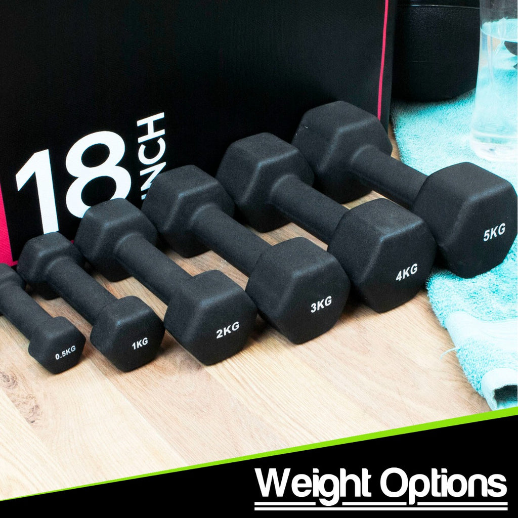 2x 0.5kg Neoprene Dumbbells