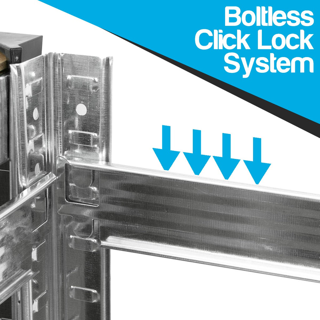 Boltless Garage Shelving Rack - Silver