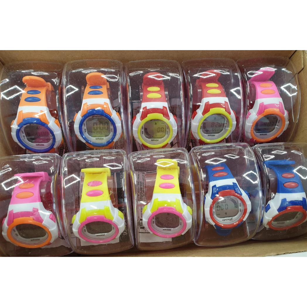 7 Light Childrens Girls & Boys Sports Light Digital Waterproof assorted stlyes and colour's varied watch