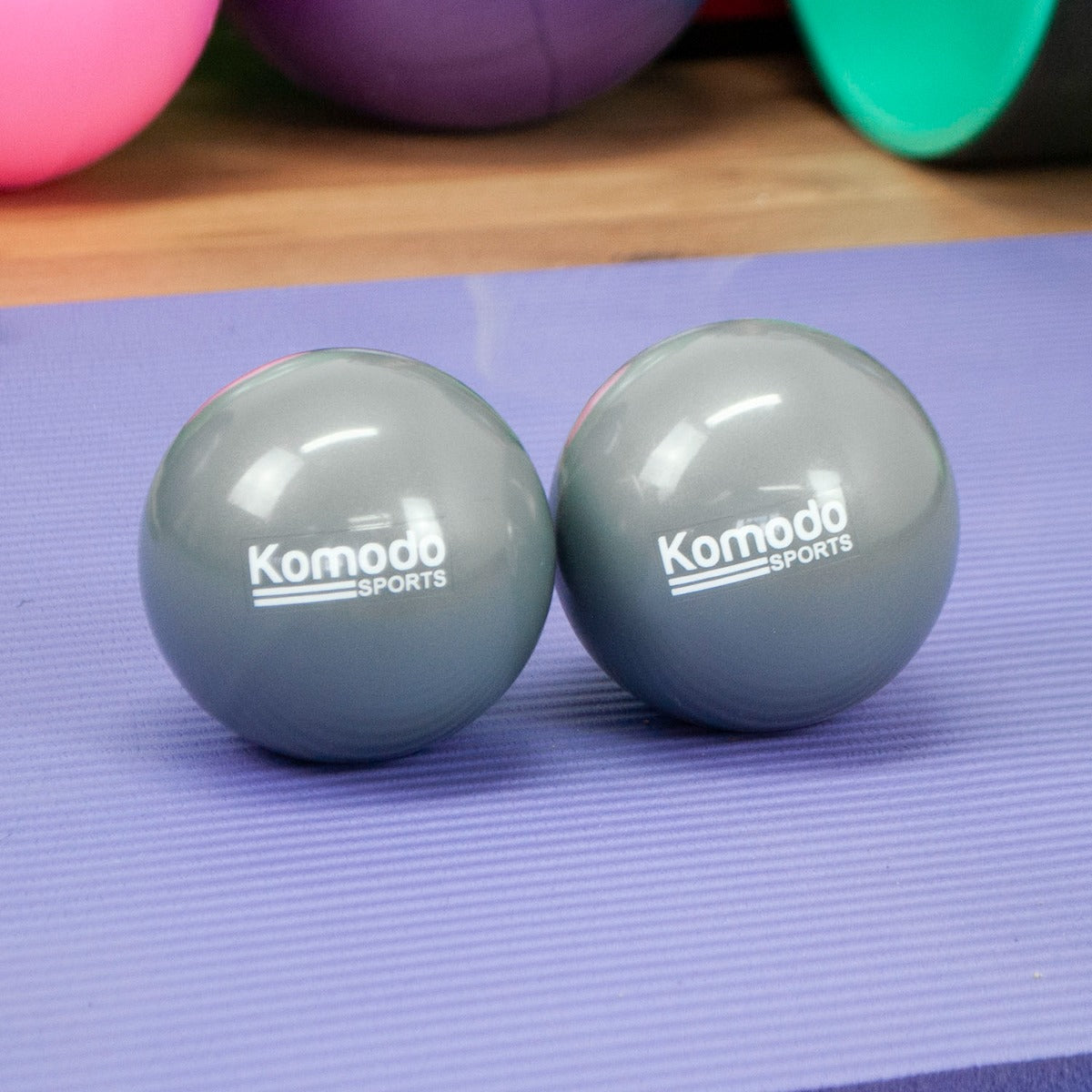Grey Weighted Toning Balls - 2x 1.5kg