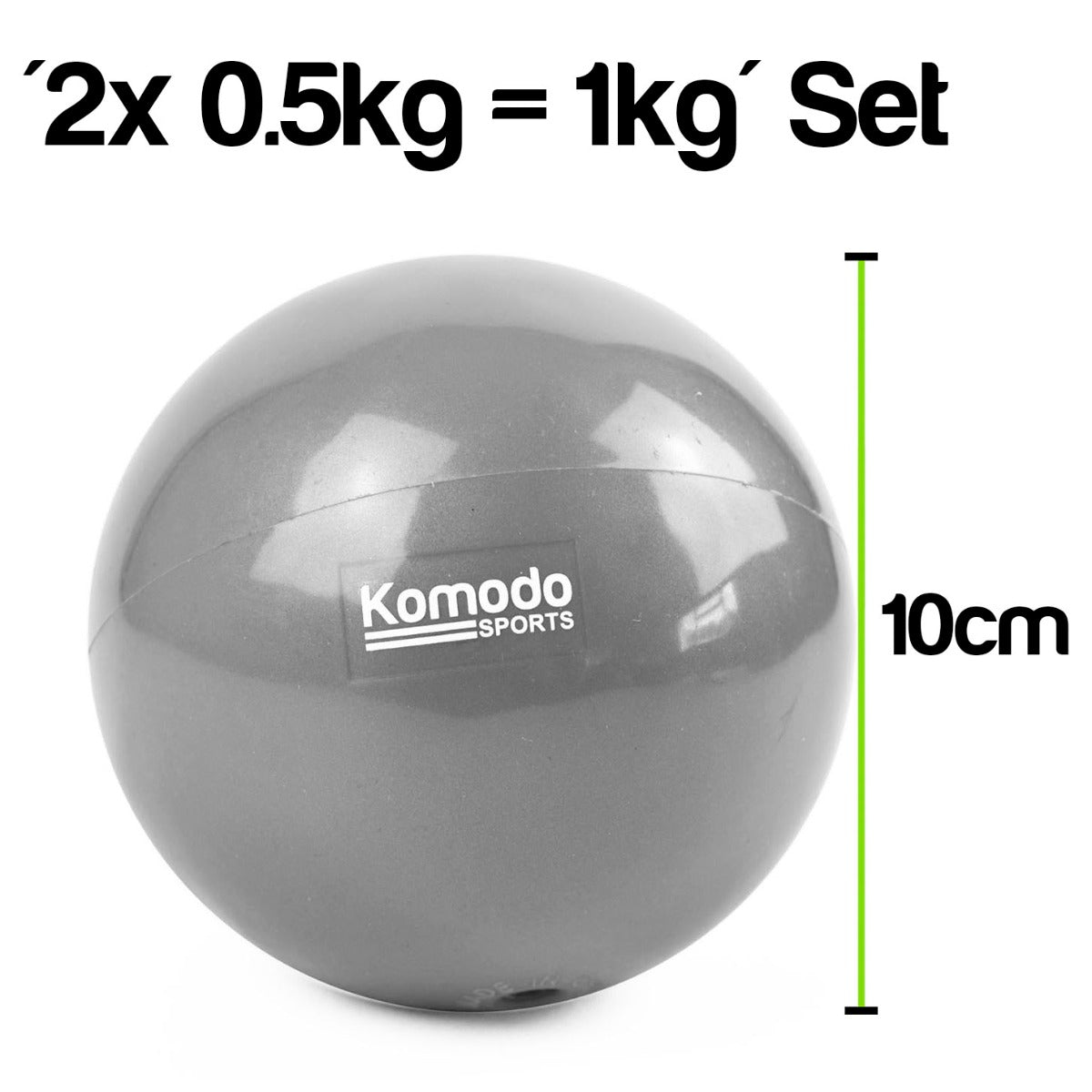 Green Weighted Toning Balls - 2x 0.5kg